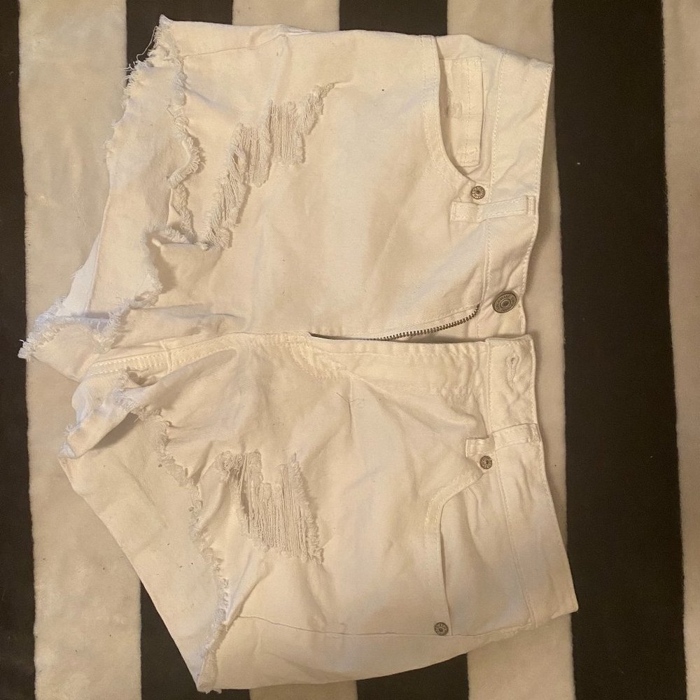 White Shorts with rips